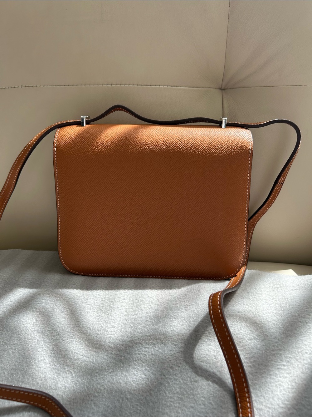 Tan Leather Crossbody Bag - Women
